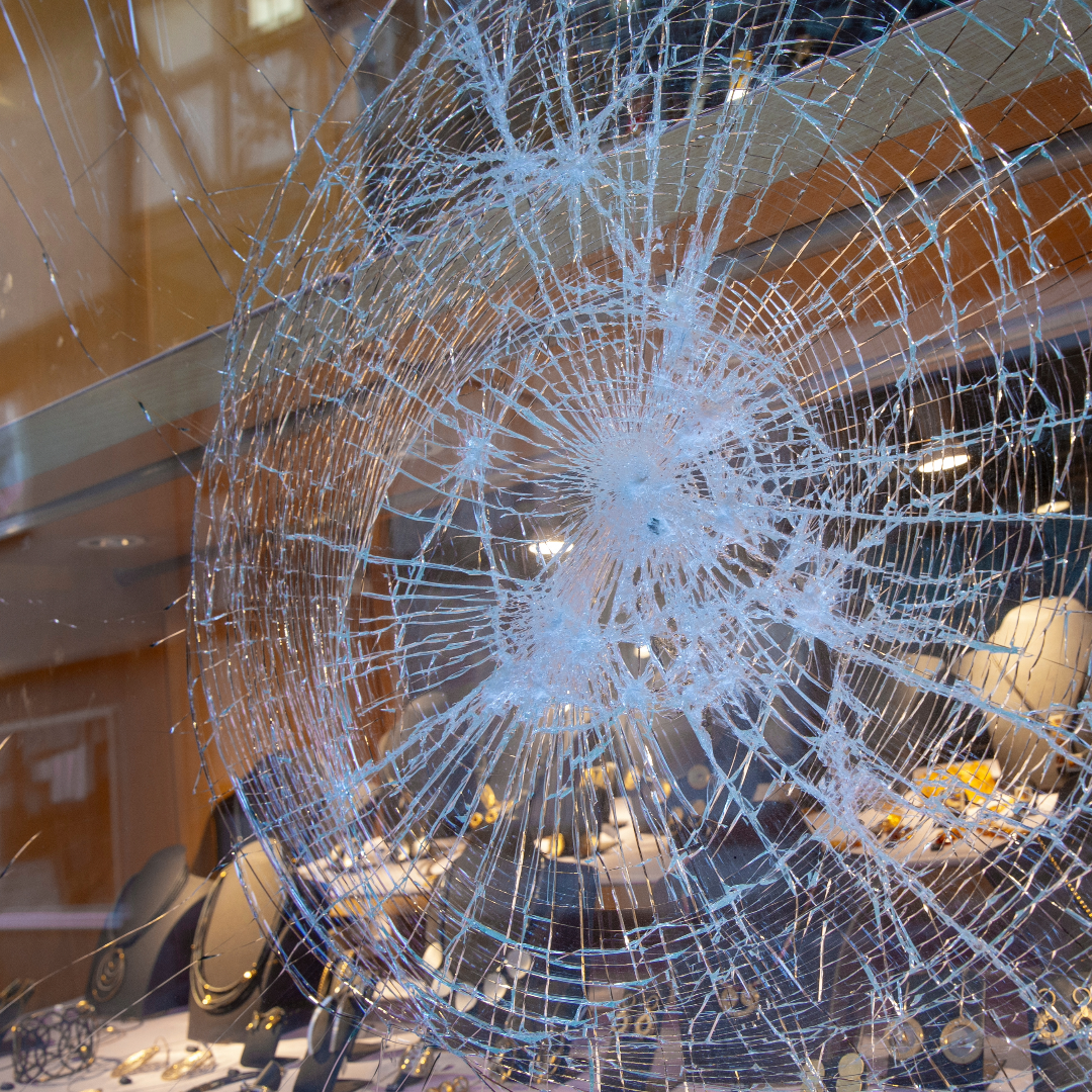 broken glass protection with window tint after Nevada storms